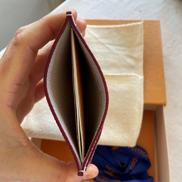 Louis Vuitton Credit Card Holder Wallet Monogram Grey Leather - Picture 5 of 9